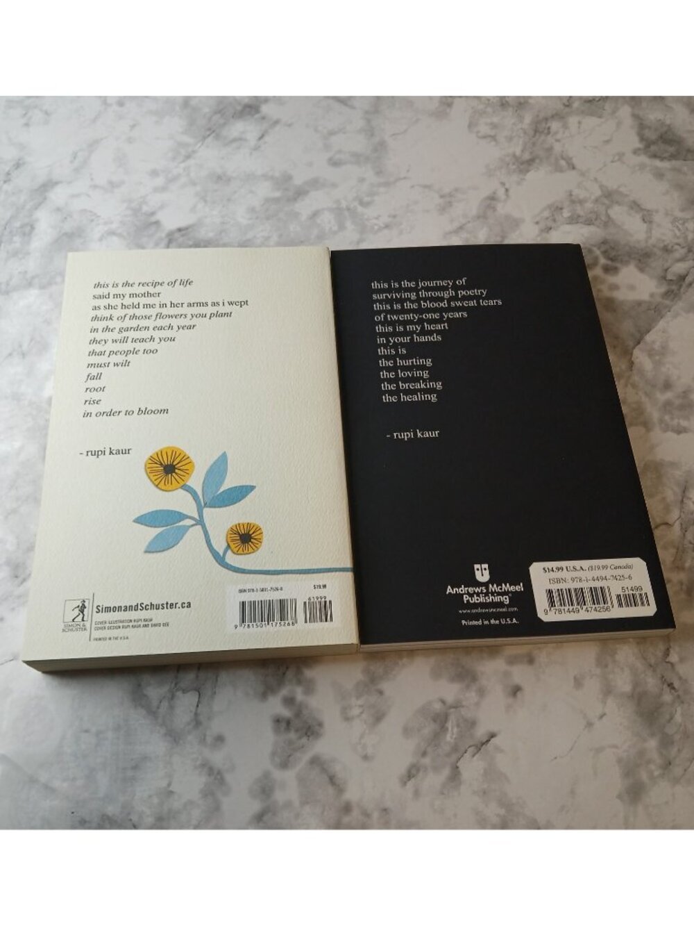 Rupi Kaur Poetry Book Lot Milk and Honey & The Sun and Her Flowers Box Set - Picture 2 of 7